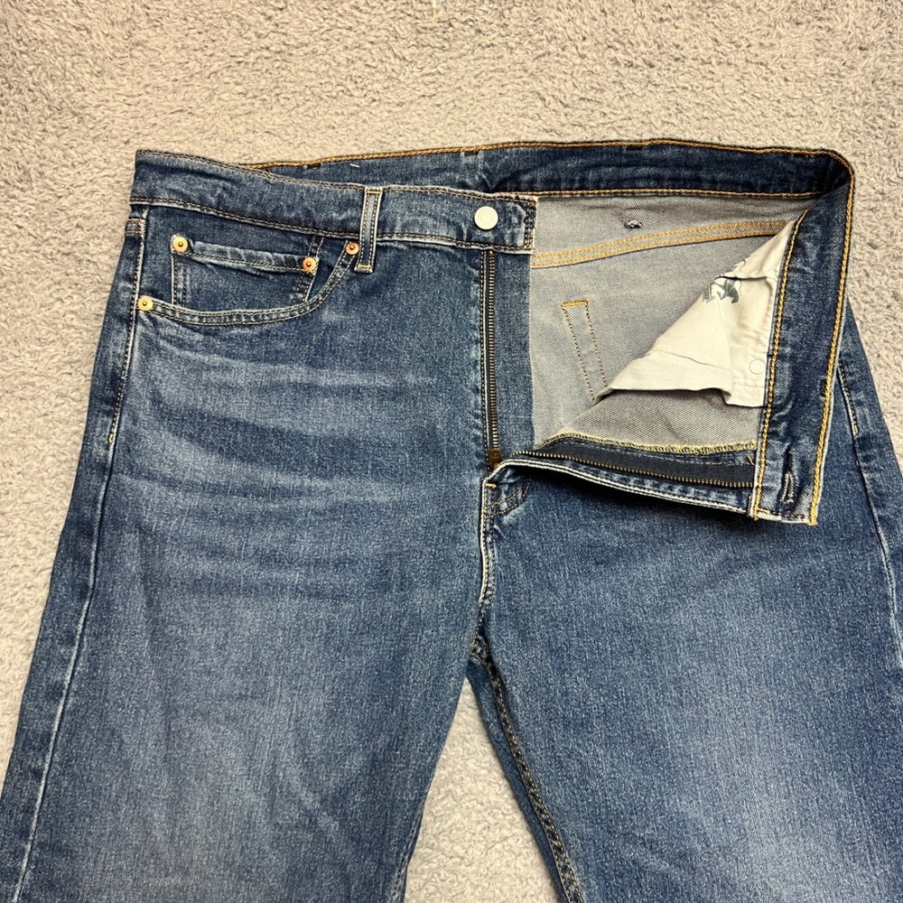 Levi's 505 Jeans Mens 38x30 Regular Fit Blue Excellent Straight Leg Denim Office
